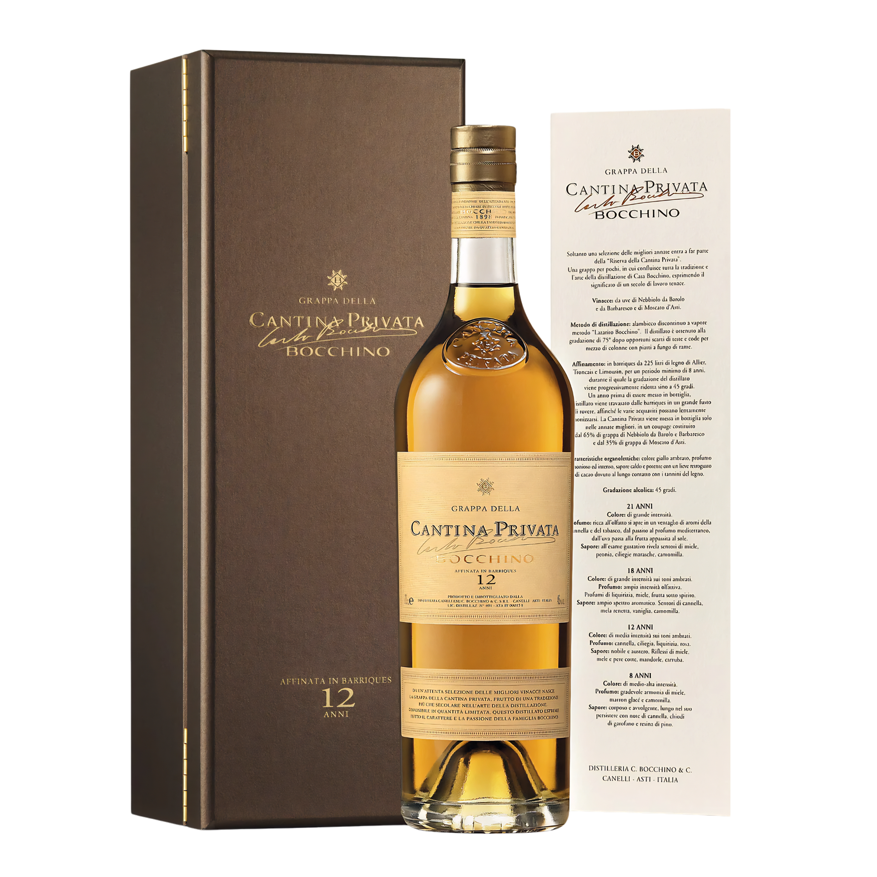 Grappa della Cantina Privata 12 Anni Distilleria Bocchino 70cl 45% vol.