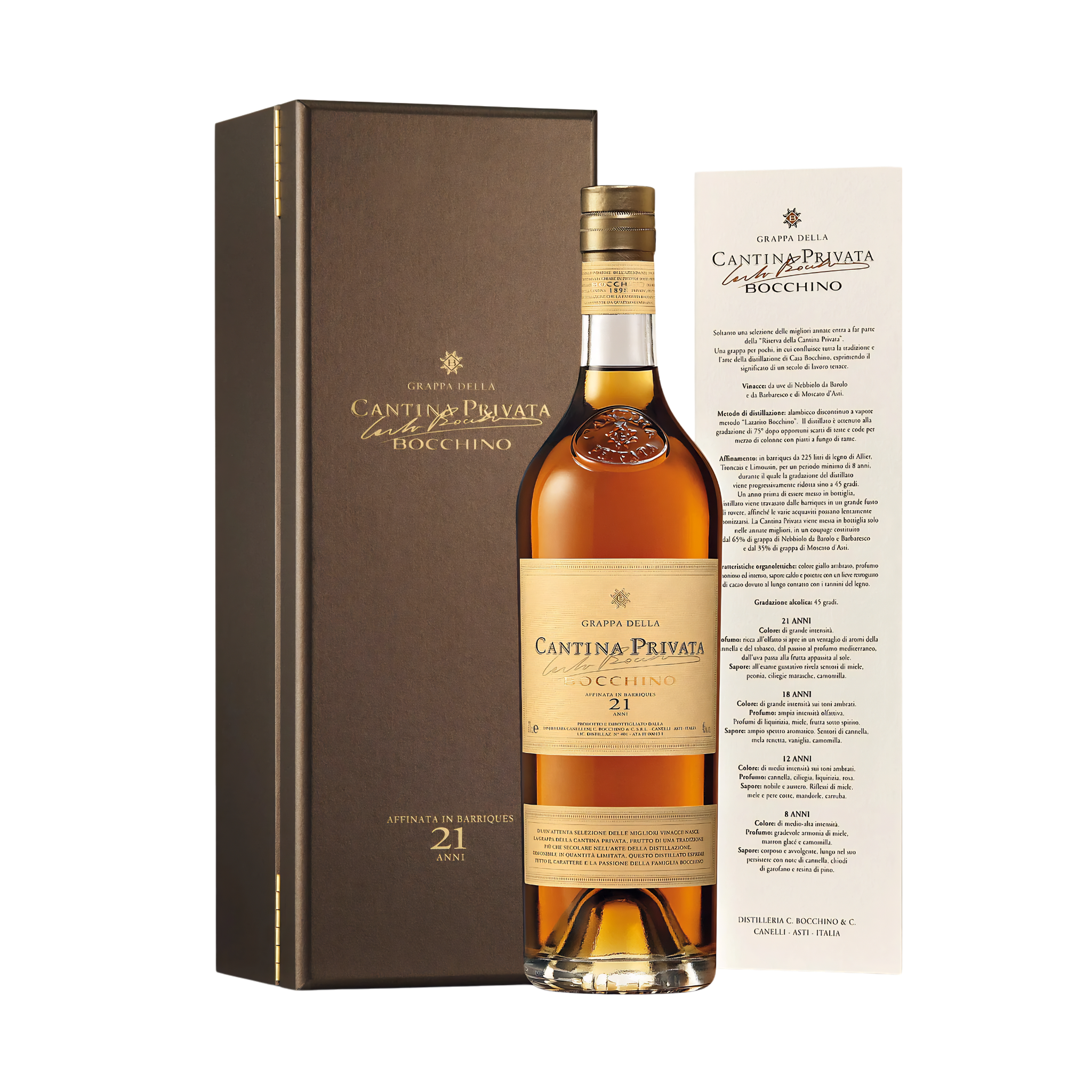 Grappa della Cantina 21 Anni Distilleria Bocchino 70cl 45% vol.